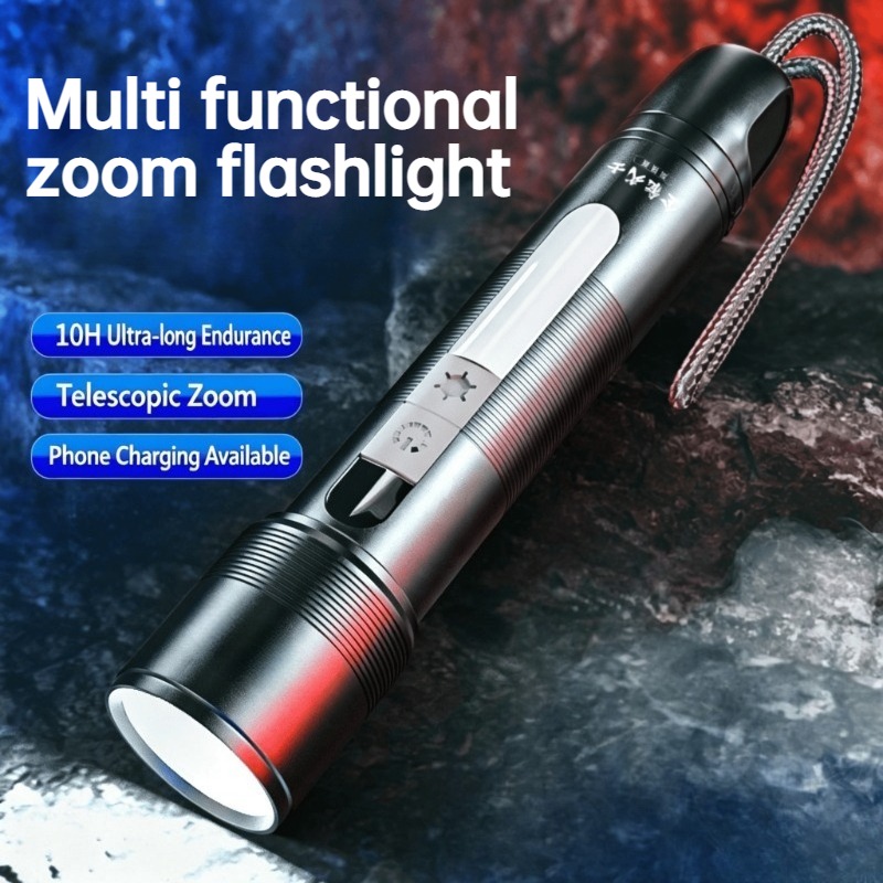 Outdoor Lighting For Camping - Linterna LED Multifuncional con Zoom, Luz
