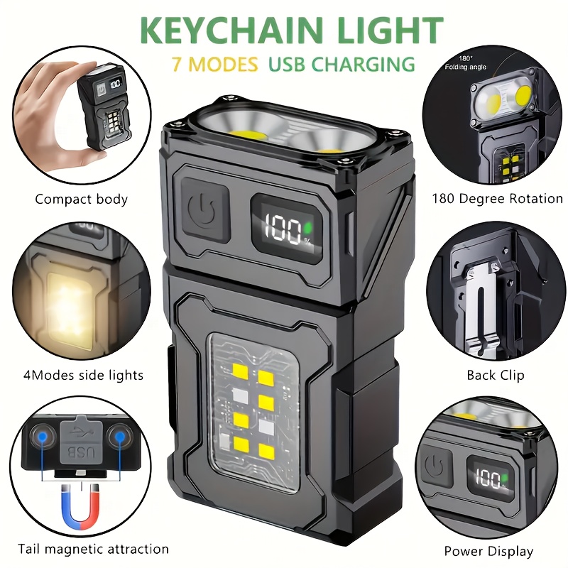 Outdoor Lighting Fixtures - Mini linterna de bolsillo LED recargable,
