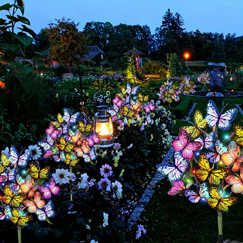 Outdoor Lighting Pathway - Luces LED solares de mariposa para