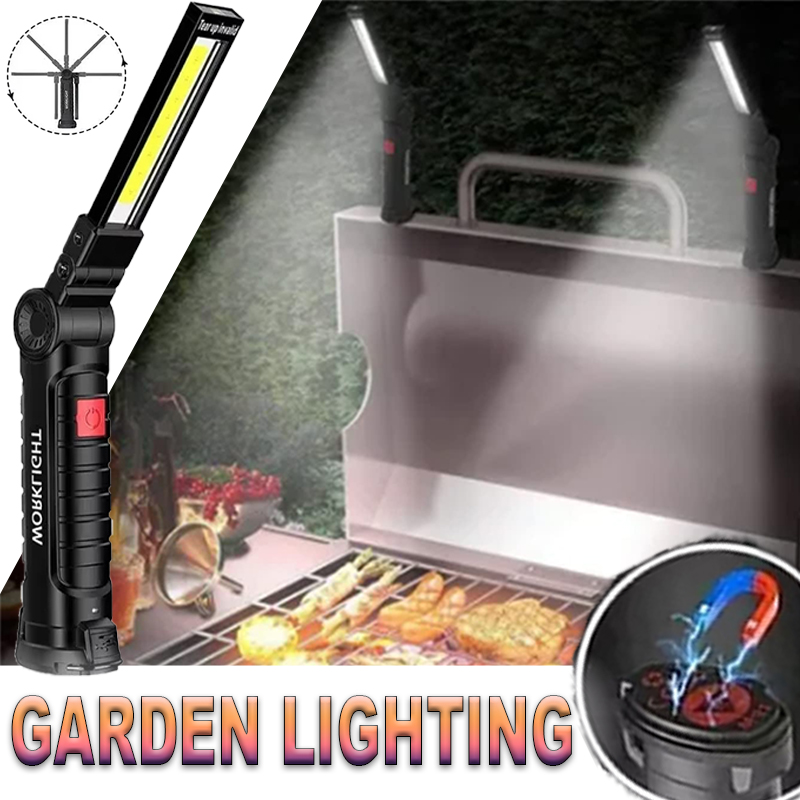 Outdoor Lighting Fixtures - Linterna LED portátil con gancho magnético,