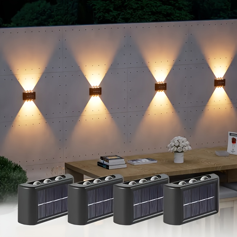 Solar Wall Sconce - Lámpara Solar LED para Exteriores, Impermeable,