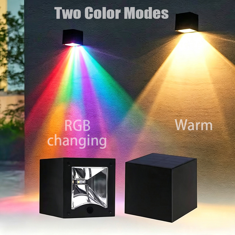Solar Wall Sconce - Lámpara solar impermeable para exteriores, con