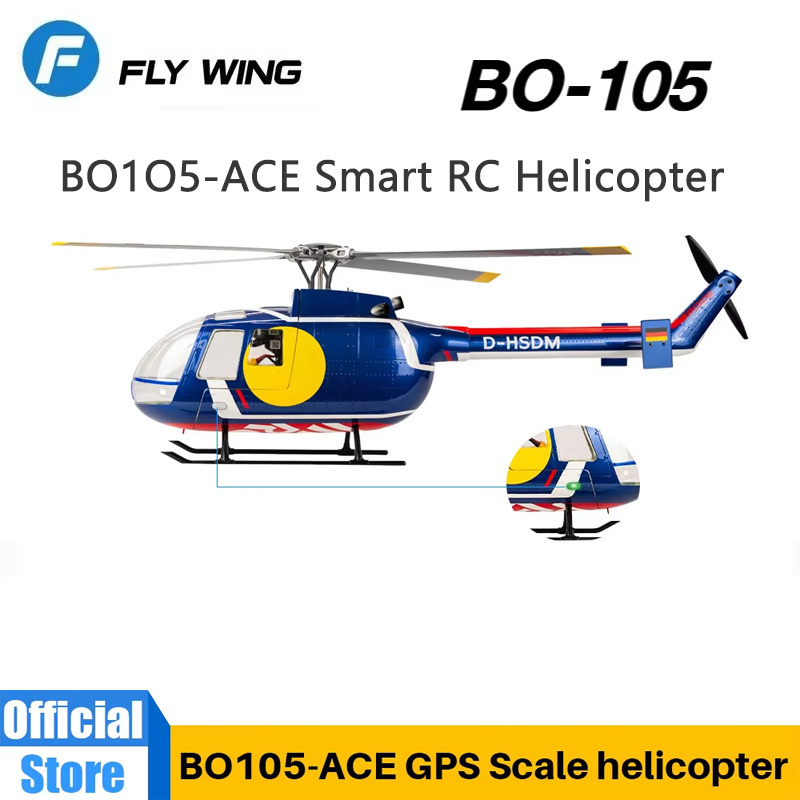 Outdoor Lighting Cable Uk - Helicóptero teledirigido Flying Wing BO-105 azul