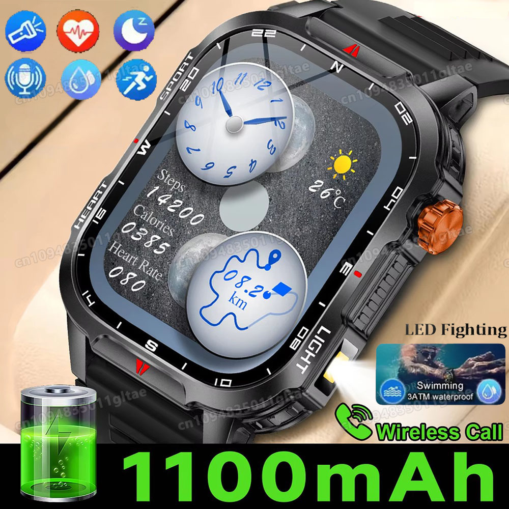 Outdoor Lighting Track - Reloj inteligente militar para exteriores para