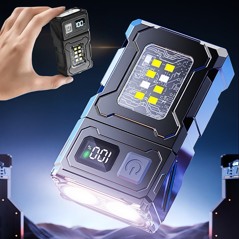 Outdoor Lighting For Camping - Mini Linterna LED Recargable con Clip