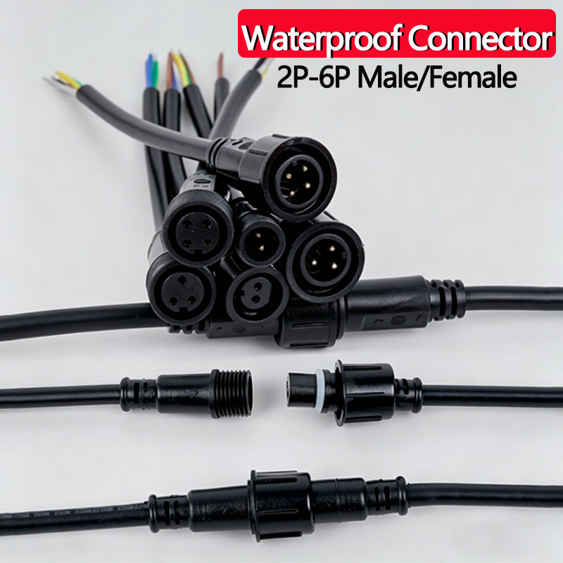 Outdoor Lighting Connectors - Juego de conectores de cable impermeables,