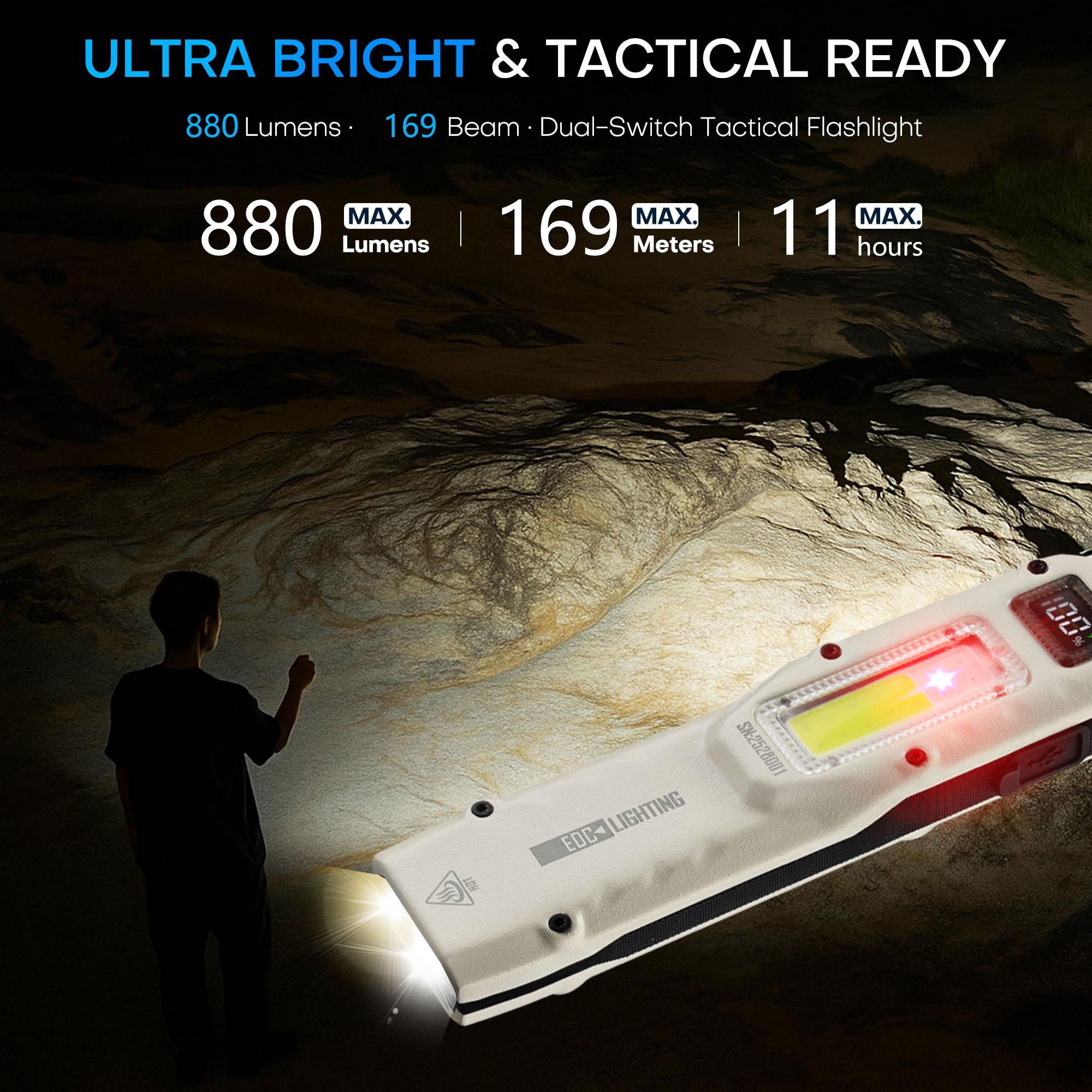 Linterna DE TRABAJO táctica ul - Outdoor Lighting Fixtures reseña y precio