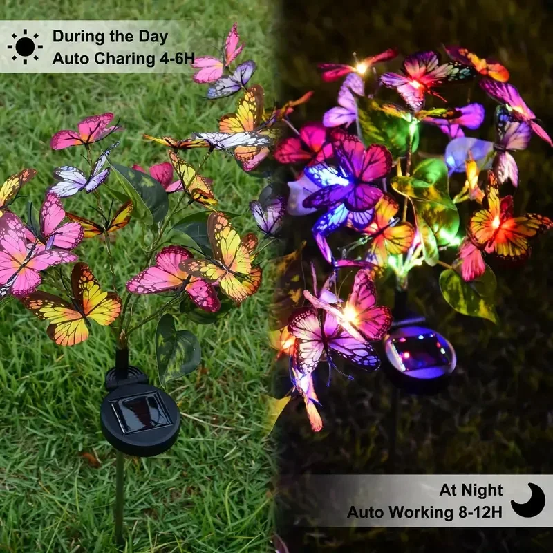 Luces LED solares de mariposa  - Outdoor Lighting Pathway reseña y precio