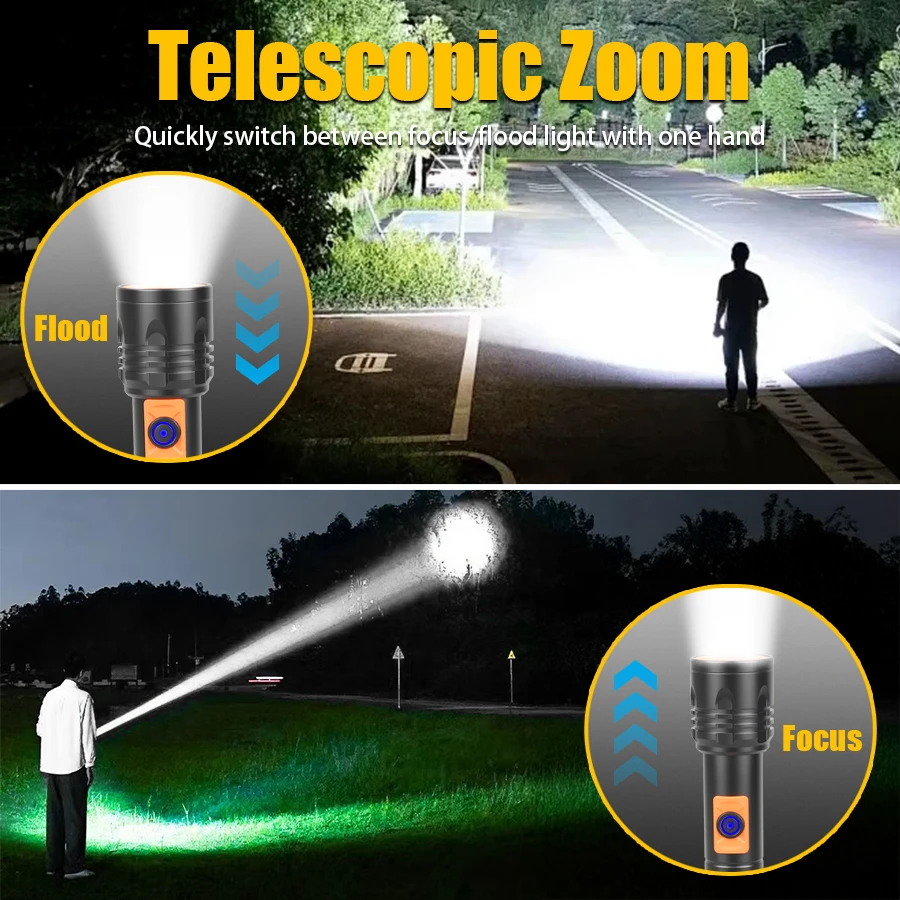 Linterna LED de alta potencia, - Outdoor Lighting Lowes reseña y precio
