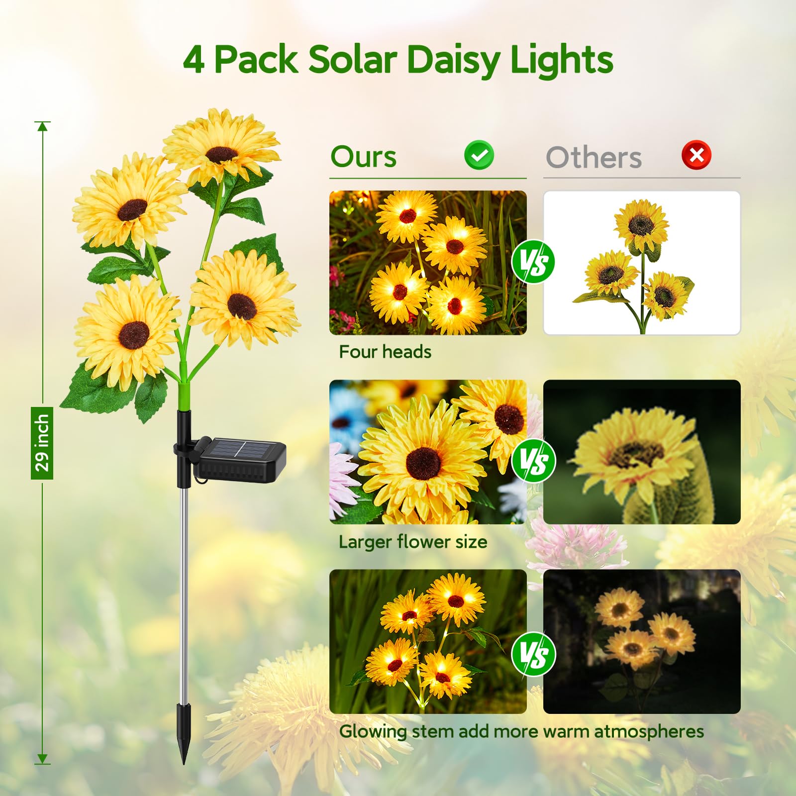 Luces Solares para Jardín, 16  - Outdoor Lighting Pathway reseña y precio