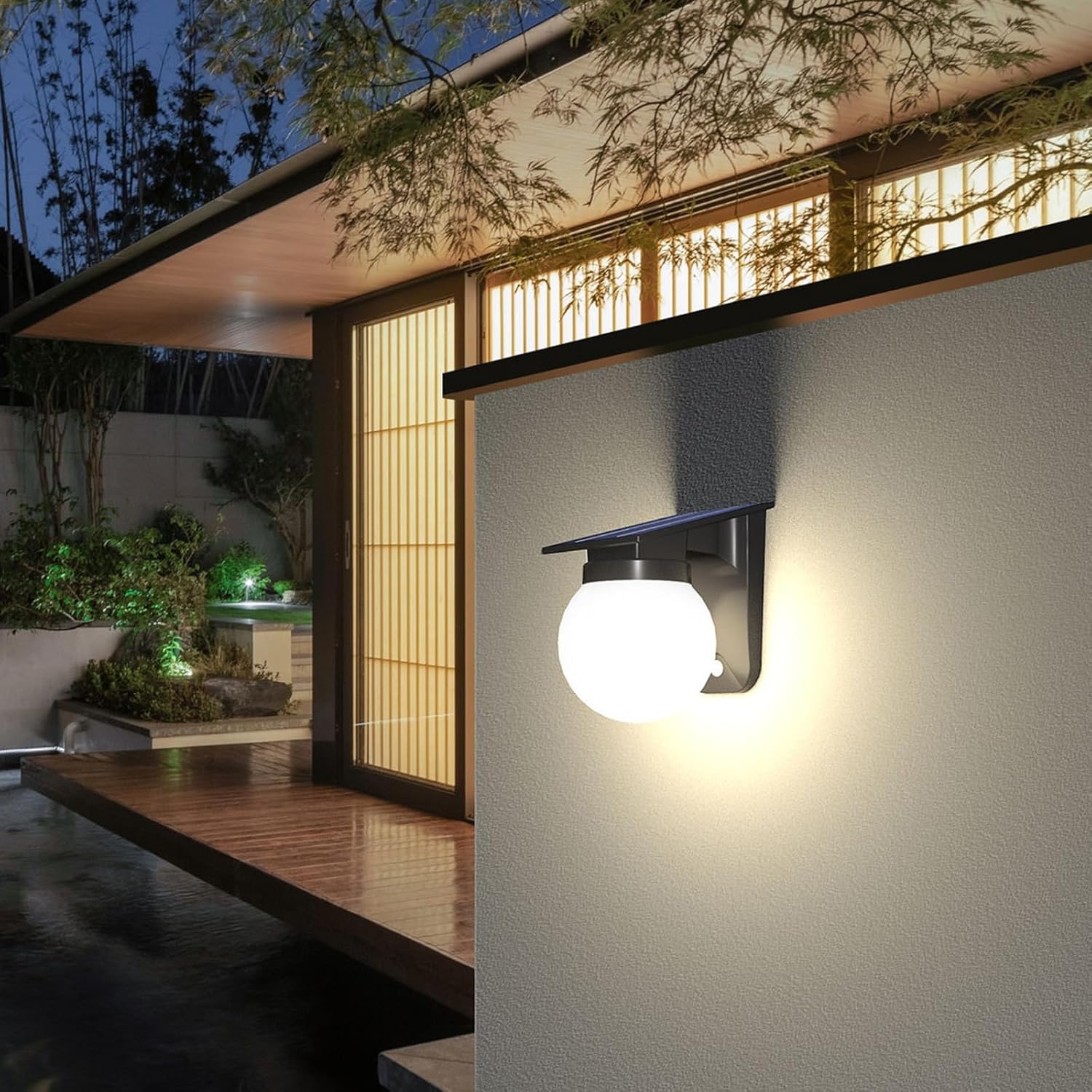 Luces de pared de esfera Solar - Solar Wall Sconce reseña y precio