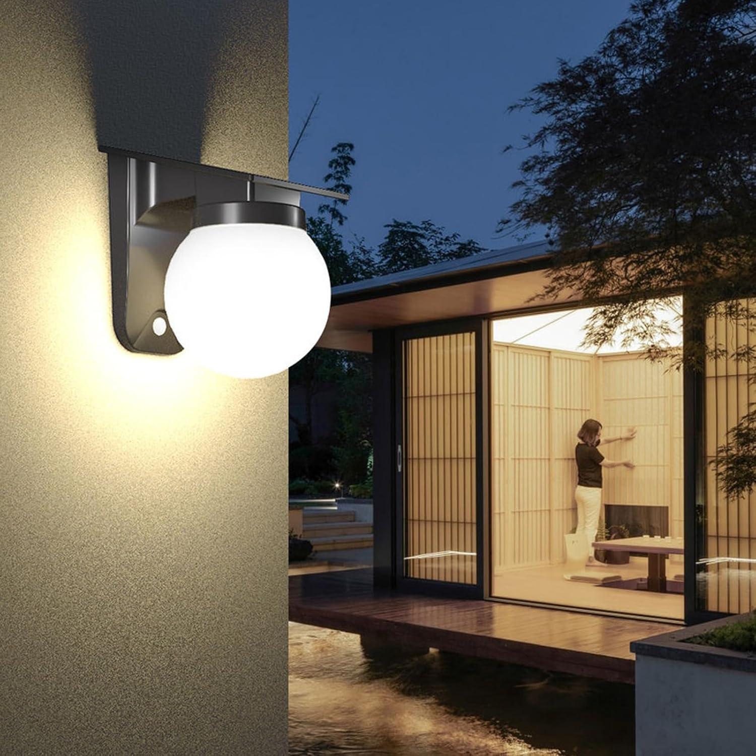 Luces de pared de esfera Solar - Solar Wall Sconce reseña y precio