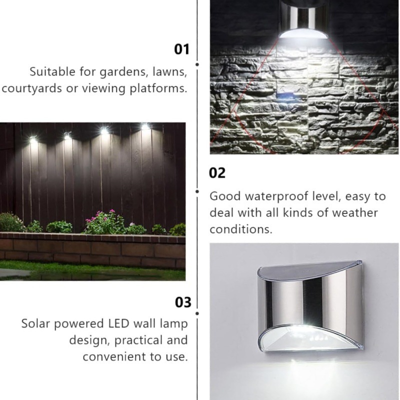 Luz Solar de jardín de acero i - Solar Wall Sconce reseña y precio