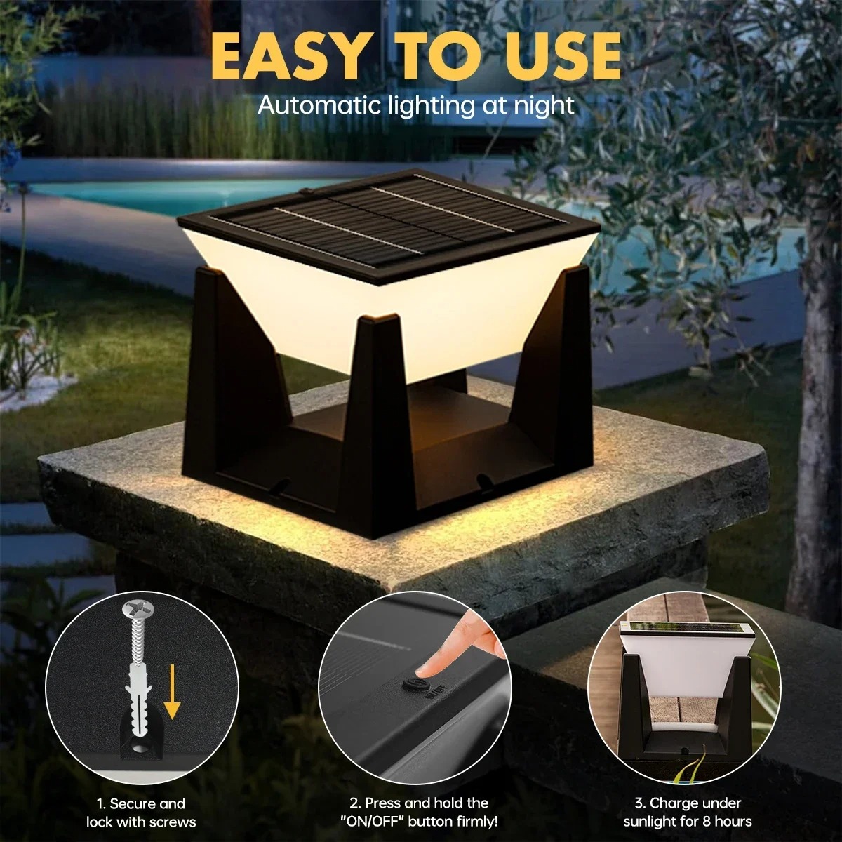 Lámpara de pared exterior LED  - Solar Wall Sconce reseña y precio
