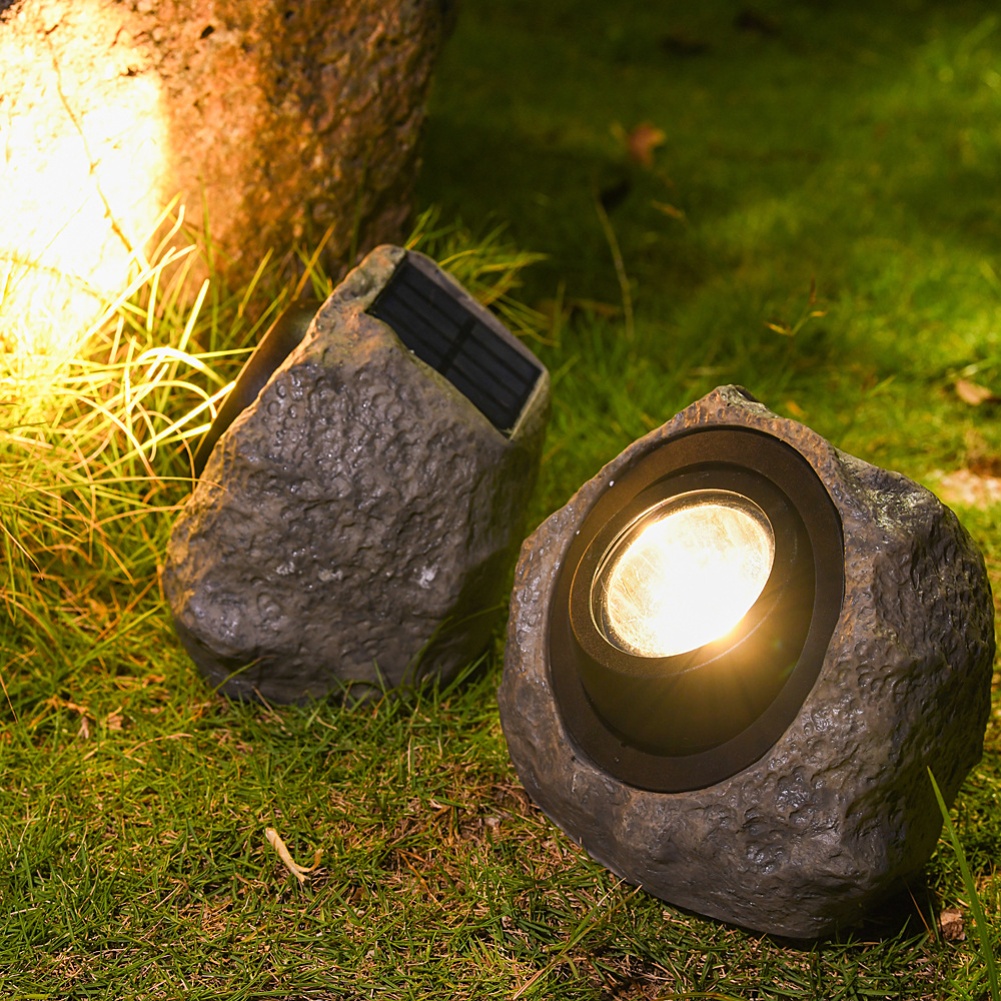 Lámpara LED de piedra con ener - Outdoor Lighting Options reseña y precio