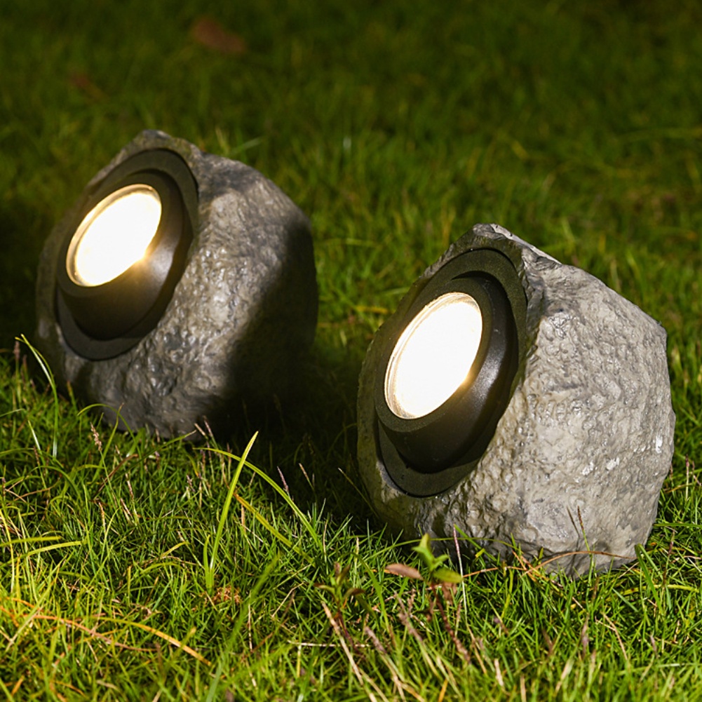 Lámpara LED de piedra con ener - Outdoor Lighting Options reseña y precio