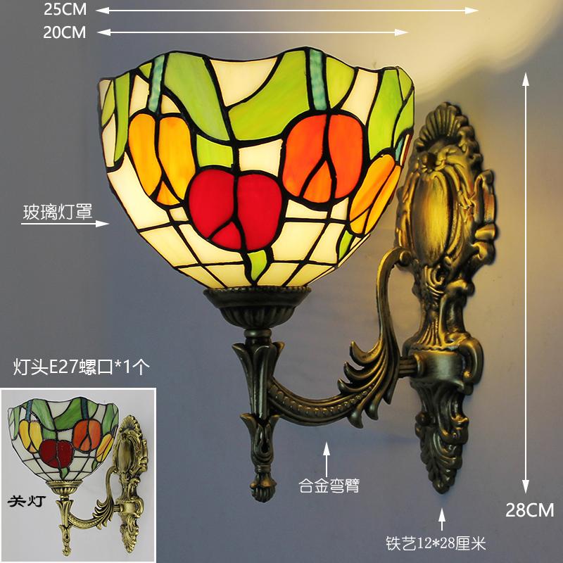 Lámpara de pared de vitral Tif - Solar Wall Sconce reseña y precio