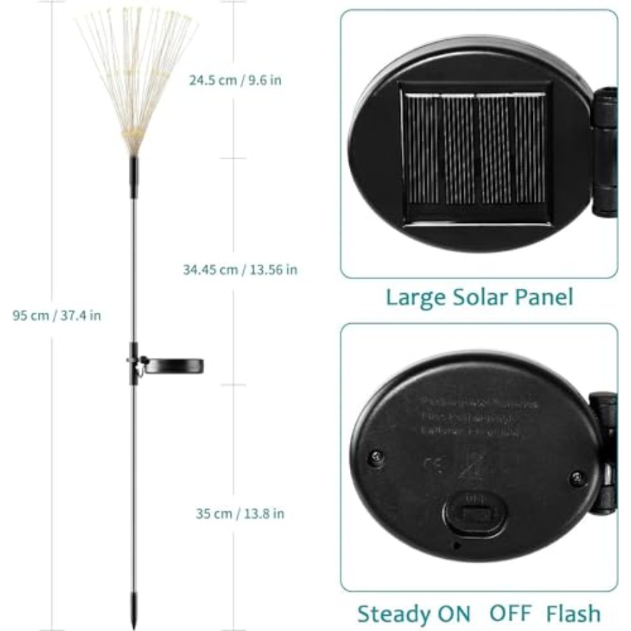 Luces Solares de Fuegos Artifi - Outdoor Lighting Pathway reseña y precio