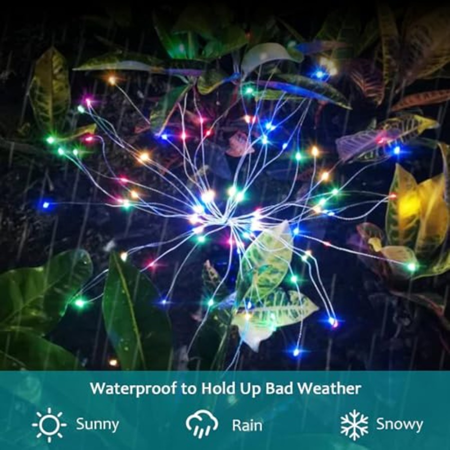 Luces Solares de Fuegos Artifi - Outdoor Lighting Pathway reseña y precio