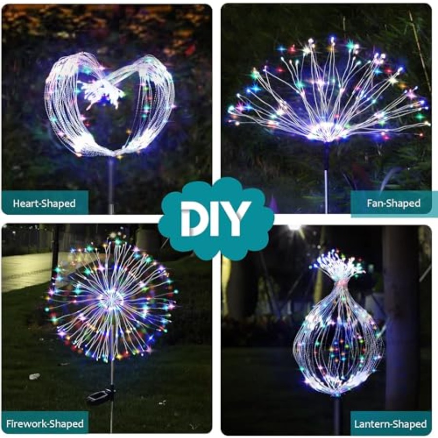 Luces Solares de Fuegos Artifi - Outdoor Lighting Pathway reseña y precio