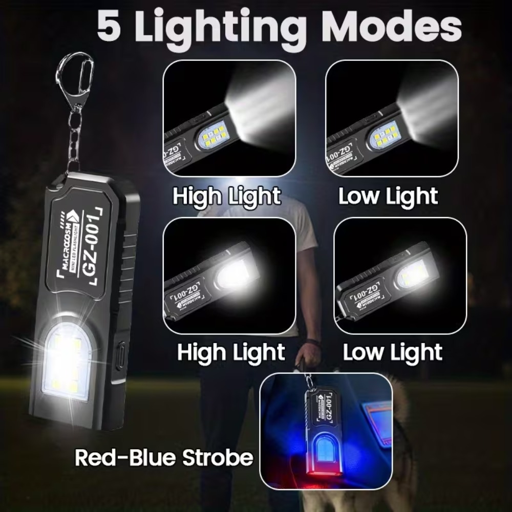 Mini linterna LED COB con llav - Outdoor Lighting Fixtures reseña y precio